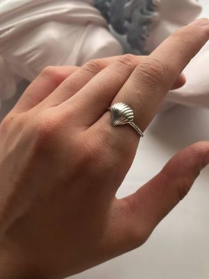 انگشتر نقره صدف