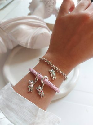 دستبند نقره خرسی