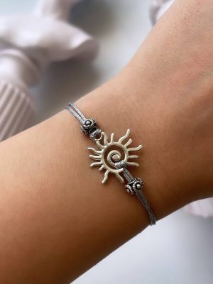 دستبند نقره خورشید