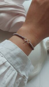 دستبند نقره پاپیون