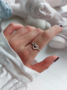 انگشتر نقره قلب مفتولی
