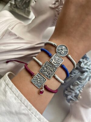 دستبند نقره سیاه قلم