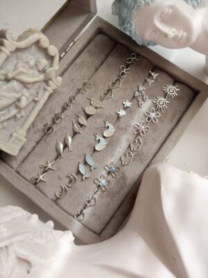 کالکشن گوشواره نقره میخی