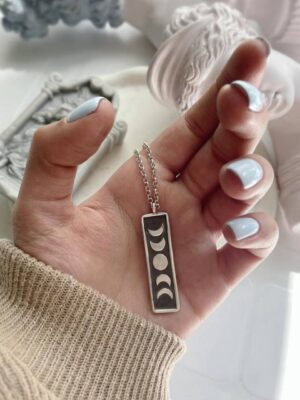 گردنبند نقره تکامل ماه