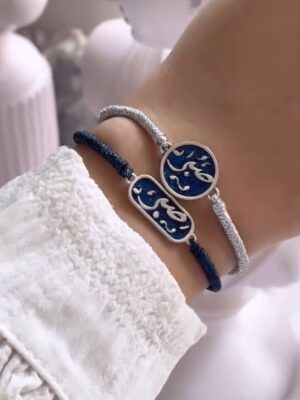 دستبند نقره صبر میناکاری