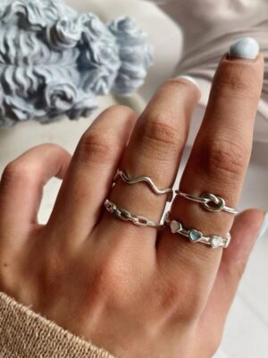 انگشترهای نقره مینیمال