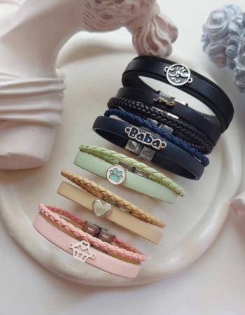 سری دستبندهای چرم و نقره